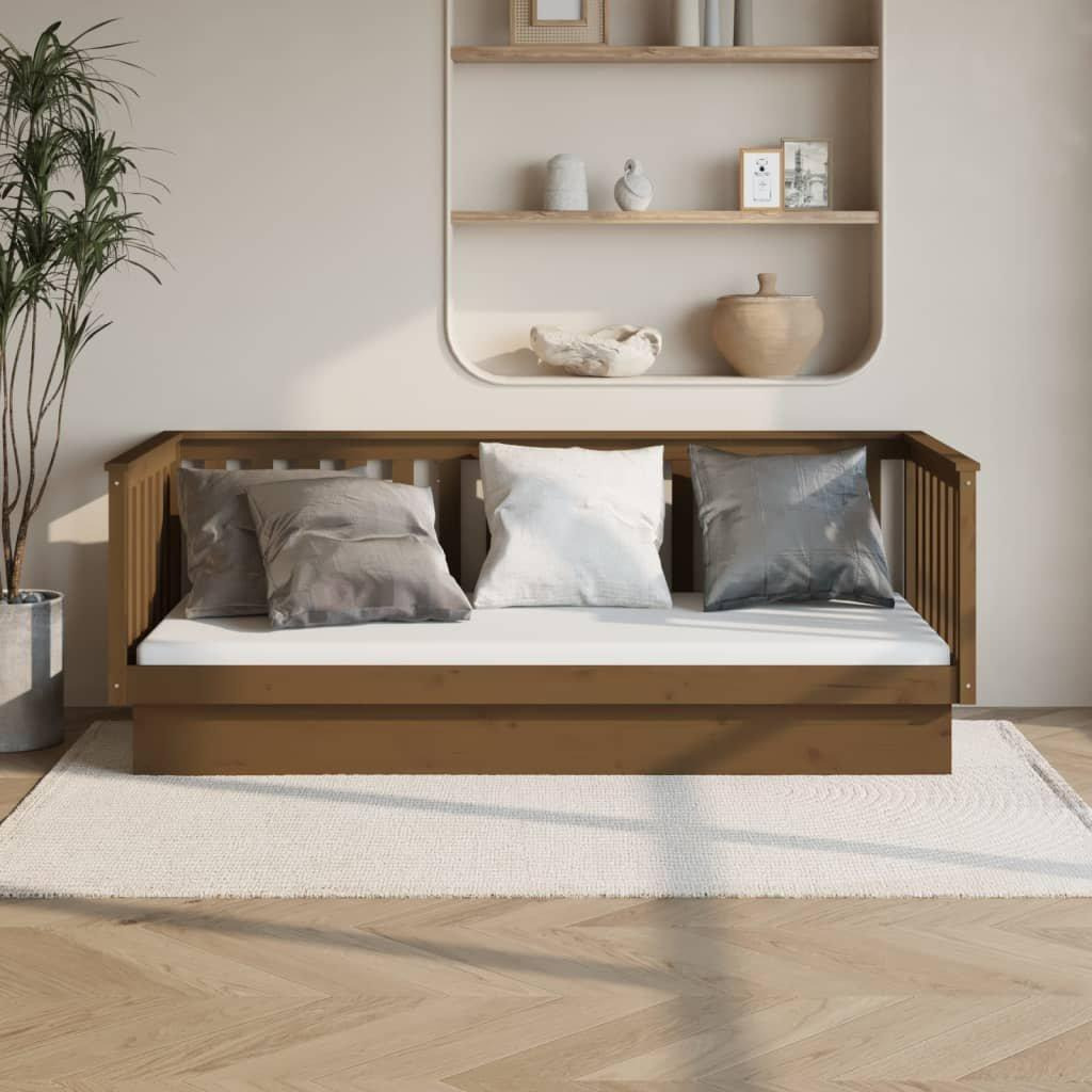 Day Bed Honey Brown 80x200 cm Solid Wood Pine - image 1