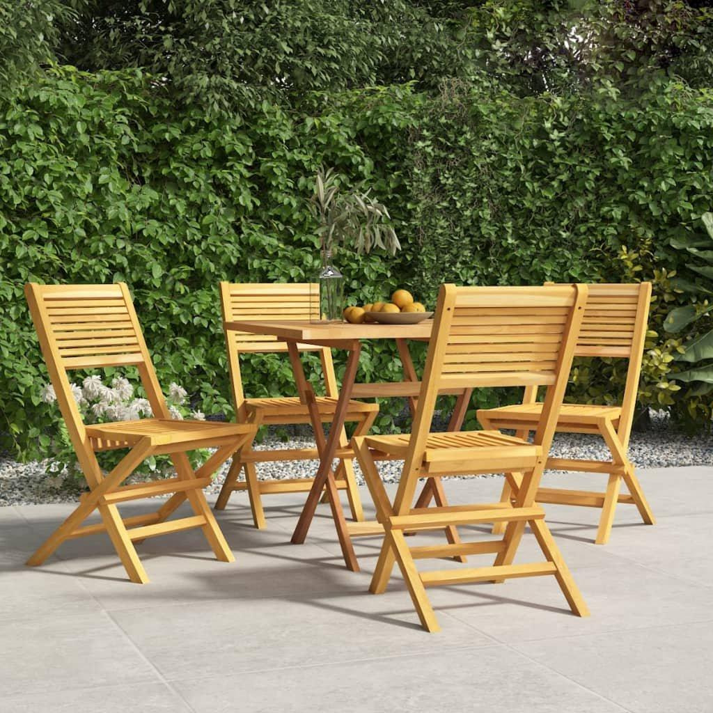 Folding Garden Chairs 4 pcs 47x62x90 cm Solid Wood Teak - image 1