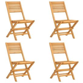Folding Garden Chairs 4 pcs 47x62x90 cm Solid Wood Teak - thumbnail 2