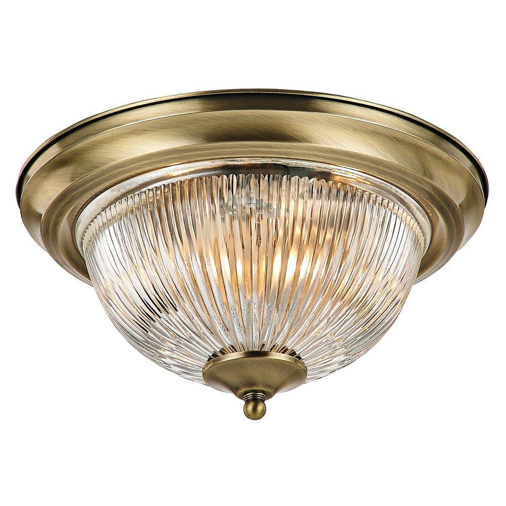 Traditional IP44 Bathroom Ceiling Light With Stylish Glass Shade - image 1