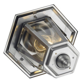 Contemporary Outdoor Wall Light with Clear Glass - thumbnail 3