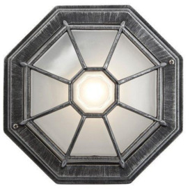 Traditional Hexagonal Die-Cast Aluminium Flush Ceiling Porch Light Fitting - thumbnail 2