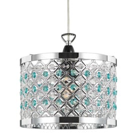 Modern Sparkly Ceiling Pendant Light Shade with Beads - thumbnail 1