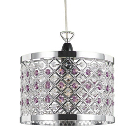 Modern Sparkly Ceiling Pendant Light Shade with Beads