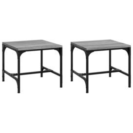 Side Tables 2 pcs Grey Sonoma 40x40x35 cm Engineered Wood - thumbnail 2