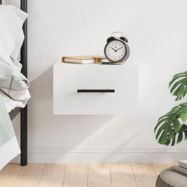 Wall-mounted Bedside Cabinet White 35x35x20 cm - thumbnail 1