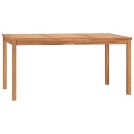 Garden Dining Table 160x80x77 cm Solid Teak Wood - thumbnail 1