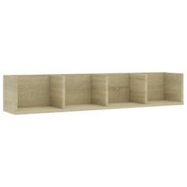 CD Wall Shelf Sonoma Oak 100x18x18 cm Engineered Wood - thumbnail 2