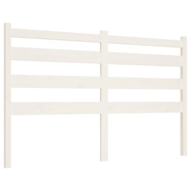 Bed Headboard White 206x4x100 cm Solid Wood Pine - thumbnail 2