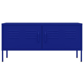 TV Cabinet Navy Blue 105x35x50 cm Steel - thumbnail 3