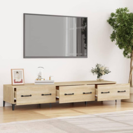 TV Cabinet Sonoma Oak 150x34,5x30 cm Engineered Wood - thumbnail 3