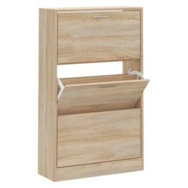 Shoe Cabinet Sonoma Oak 63x24x103 cm Engineered Wood - thumbnail 2