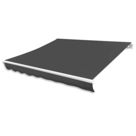 Awning Top Sunshade Canvas Anthracite 300x250 cm - thumbnail 2