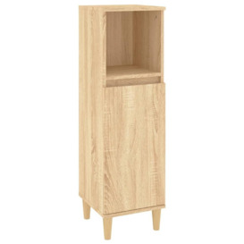 Bathroom Cabinet Sonoma Oak 30x30x100 cm Engineered Wood - thumbnail 2