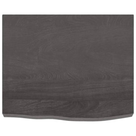 Table Top Dark Grey 60x50x(2-6) cm Treated Solid Wood Oak - thumbnail 3