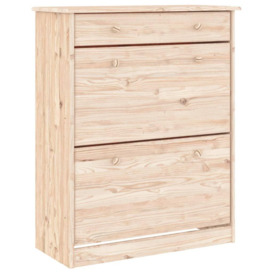 Shoe Cabinet ALTA 77x35x96 cm Solid Wood Pine - thumbnail 2