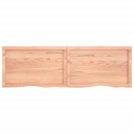 Wall Shelf Light Brown 160x50x(2-4) cm Treated Solid Wood Oak - thumbnail 3