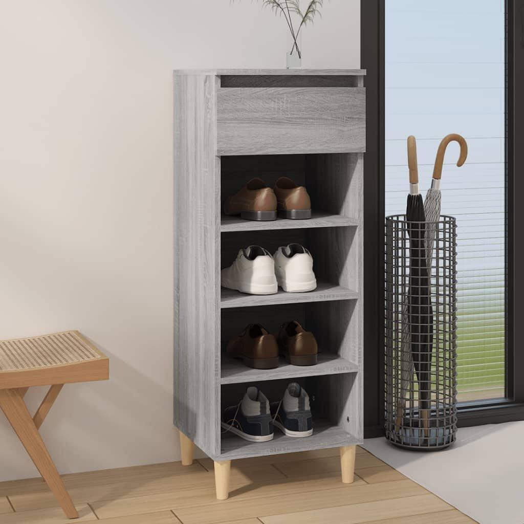Shoe Cabinet Grey Sonoma 40x36x105 cm Engineered Wood - image 1