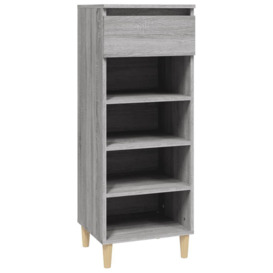 Shoe Cabinet Grey Sonoma 40x36x105 cm Engineered Wood - thumbnail 2