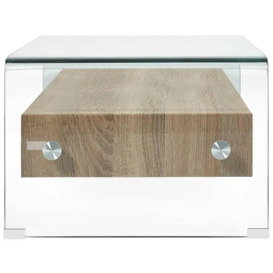 Coffee Table Clear 98x45x31 cm Tempered Glass - thumbnail 3