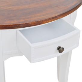 Console Table with Drawer and Brown Top Half-round - thumbnail 3