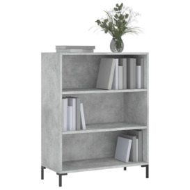 Bookcase Concrete Grey 69.5x32.5x90 cm Engineered Wood - thumbnail 3