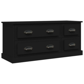 TV Cabinet Black 100x35.5x45 cm Engineered Wood - thumbnail 2