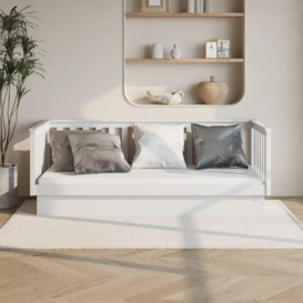 Day Bed White 80x200 cm Solid Wood Pine