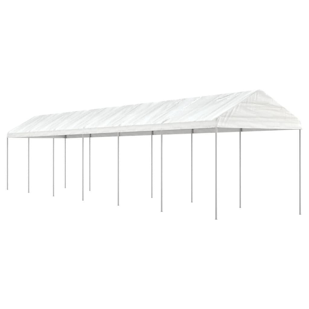 Gazebo with Roof White 13.38x2.28x2.69 m Polyethylene - image 1
