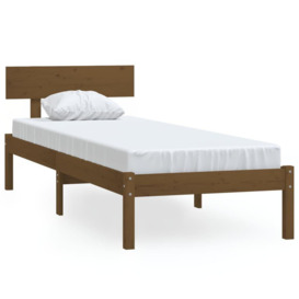 Bed Frame Honey Brown Solid Wood Pine 90x200 cm - thumbnail 2