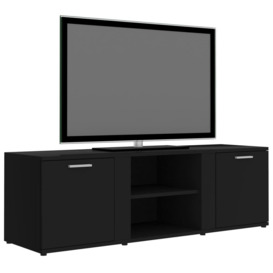 TV Cabinet Black 120x34x37 cm Engineered Wood - thumbnail 3