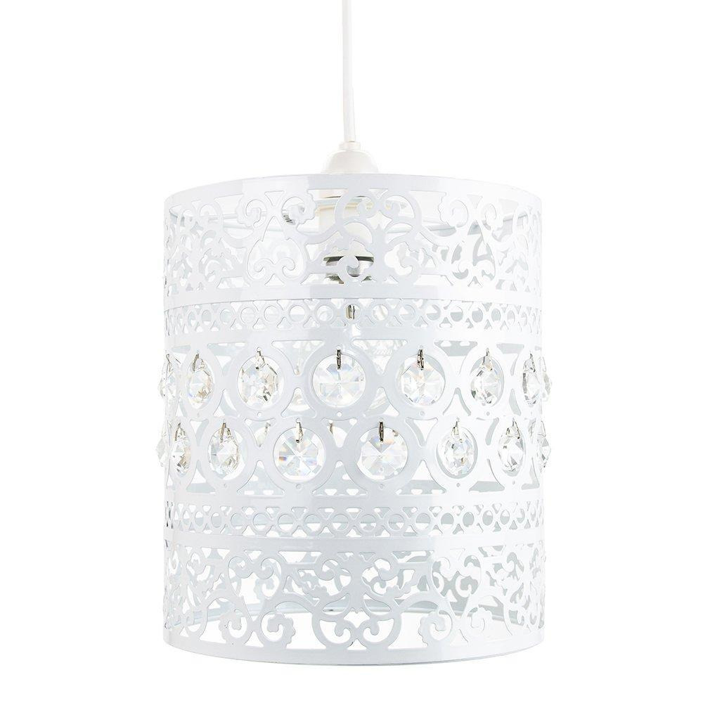 Traditional and Ornate Easy Fit Pendant Shade with Acrylic Droplets - image 1