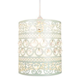Traditional and Ornate Easy Fit Pendant Shade with Acrylic Droplets - thumbnail 2