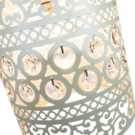 Traditional and Ornate Easy Fit Pendant Shade with Acrylic Droplets - thumbnail 3
