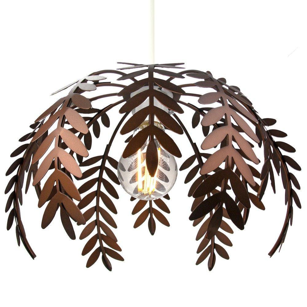 Traditional Fern Leaf Design Ceiling Pendant Light Shade in Shiny Finish - image 1