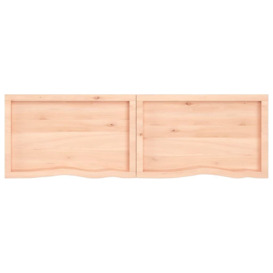 Wall Shelf 180x50x(2-4) cm Untreated Solid Wood Oak - thumbnail 3