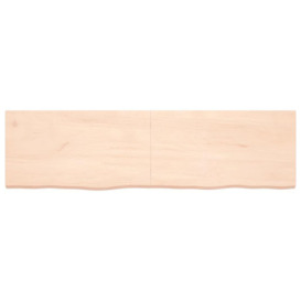 Wall Shelf 180x50x(2-4) cm Untreated Solid Wood Oak - thumbnail 2