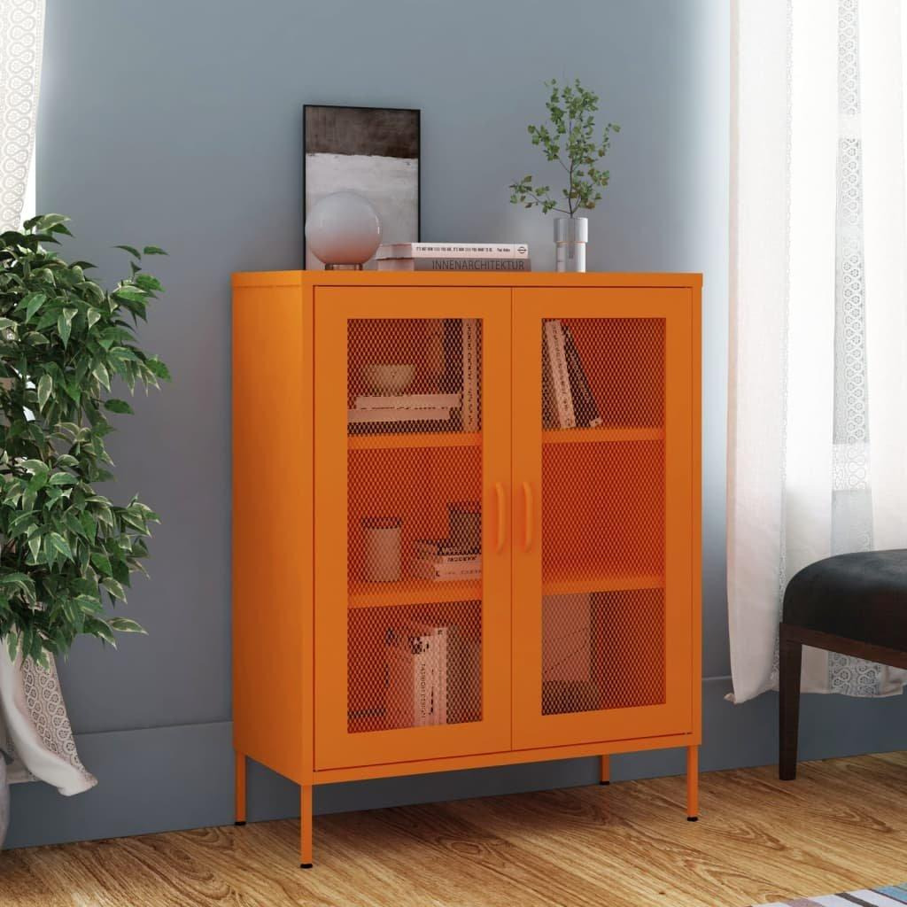 Storage Cabinet Orange 80x35x101.5 cm Steel - image 1