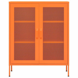 Storage Cabinet Orange 80x35x101.5 cm Steel - thumbnail 3