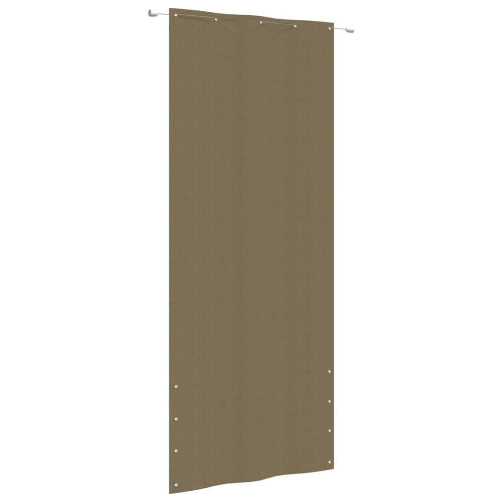 Balcony Screen Taupe 100x240 cm Oxford Fabric - image 1