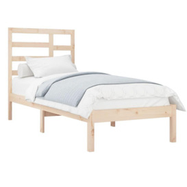Bed Frame Solid Wood 100x200 cm - thumbnail 3