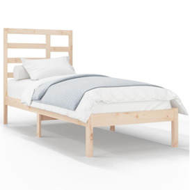 Bed Frame Solid Wood 100x200 cm - thumbnail 2