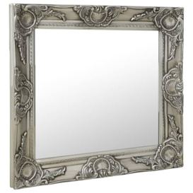 Wall Mirror Baroque Style 50x50 cm Silver - thumbnail 3