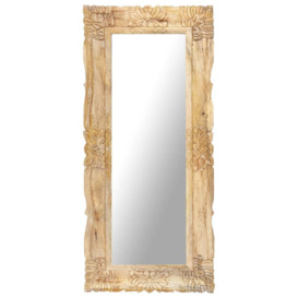 Mirror 110x50 cm Solid Mango Wood - thumbnail 1