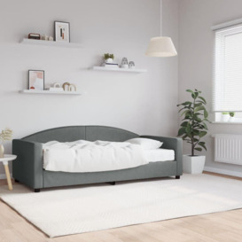 Daybed with Mattress Blue Dark Grey 90x190 cm Fabric - thumbnail 1