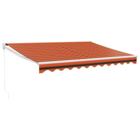 Retractable Awning Orange and Brown 3x2.5 m Fabric and Aluminium - thumbnail 2
