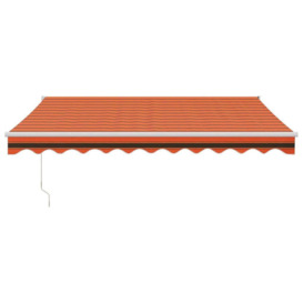 Retractable Awning Orange and Brown 3x2.5 m Fabric and Aluminium - thumbnail 3