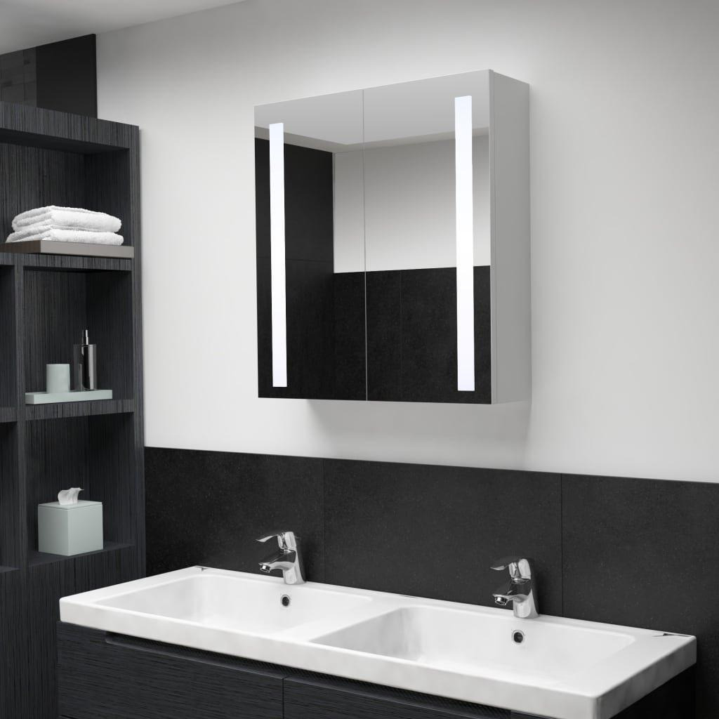 LED Bathroom Mirror Cabinet 60x14x62 cm - image 1