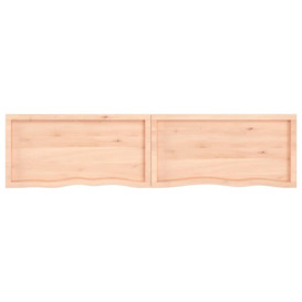 Wall Shelf 220x50x(2-4) cm Untreated Solid Wood Oak - thumbnail 3