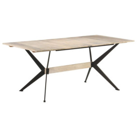 Dining Table 180x90x76 cm Solid Mango Wood - thumbnail 1